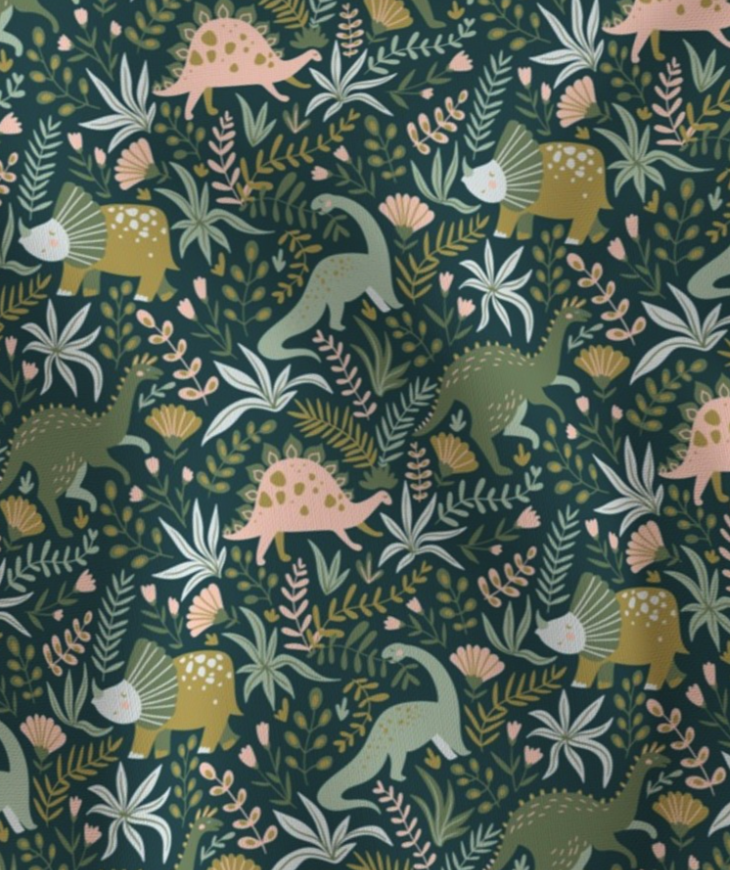The Cocoon Sleeve - Dino Jungle, Performance Linen