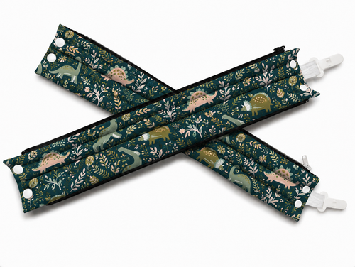 The Cocoon Sleeve - Dino Jungle, Performance Linen