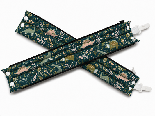 The Cocoon Sleeve - Dino Jungle, Performance Linen