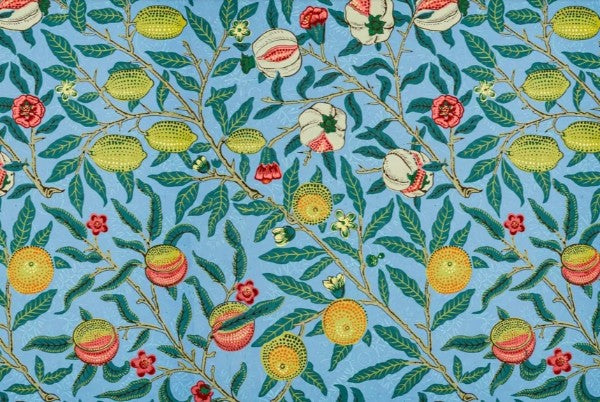 Four Fruits fabric, laid flat